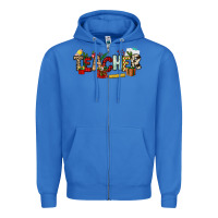 True Royal Christmas Teacher Zipper Hoodie - NancyCooperArtShop