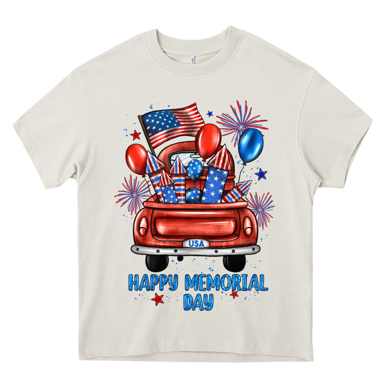 Happy Memorial Day Farm Truck Heavy Core Tee by JahusDesignShop | Teevron