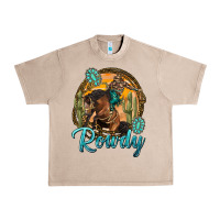 French Oak western rowdy Urban Heavy Tee - NancyCooperArtShop