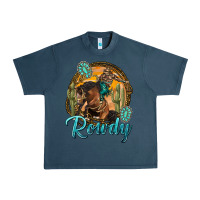 Midnight Navy western rowdy Urban Heavy Tee - NancyCooperArtShop