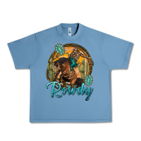 Pebble Blue western rowdy Urban Heavy Tee - NancyCooperArtShop