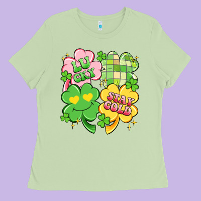 Lucky Stay Gold Ladies Tee Designed By Artiststas