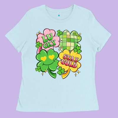 Lucky Stay Gold Ladies Tee Designed By Artiststas