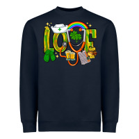 Navy St. Patrick's Love Nurse Heavyweight Sweatshirt - BundleAndBundleShop
