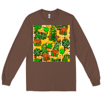 Chestnut St. Patricks gnomies seamless pattern Long Sleeve Tee - BundleAndBundleShop