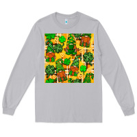 Moon Dust St. Patricks gnomies seamless pattern Long Sleeve Tee - BundleAndBundleShop