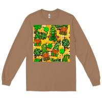 Toasted Coconut St. Patricks gnomies seamless pattern Long Sleeve Tee - BundleAndBundleShop