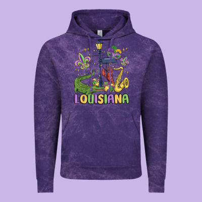 Louisiana Mardi Gras Vintage Hoodie Designed By Maliassmallbusiness