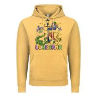 Vintage Mustard louisiana mardi gras Vintage Hoodie - MaliasSmallBusiness