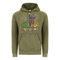 Vintage Olive louisiana mardi gras Vintage Hoodie - MaliasSmallBusiness