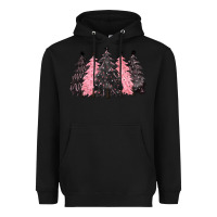 Black pink christmas trees Heavyweight Hoodie - CowGirlArtShop
