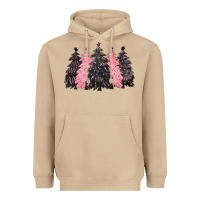 Mushroom pink christmas trees Heavyweight Hoodie - CowGirlArtShop