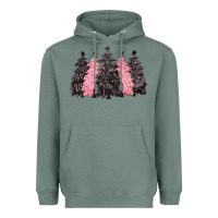 Sage pink christmas trees Heavyweight Hoodie - CowGirlArtShop