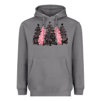 Storm pink christmas trees Heavyweight Hoodie - CowGirlArtShop