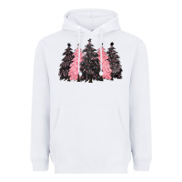 White pink christmas trees Heavyweight Hoodie - CowGirlArtShop