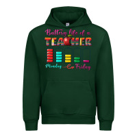 Forest Green battery life of a teacher Urban Hoodie - BundleAndBundleShop
