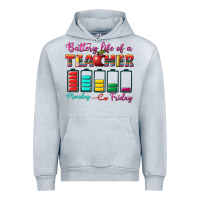 Heather Grey battery life of a teacher Urban Hoodie - BundleAndBundleShop
