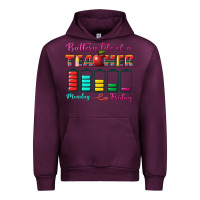 Mauve Wine battery life of a teacher Urban Hoodie - BundleAndBundleShop