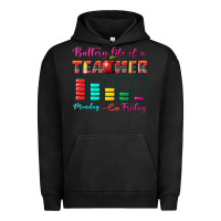Pigment Black battery life of a teacher Urban Hoodie - BundleAndBundleShop