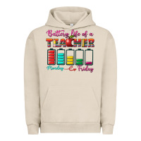 Pigment French Oak battery life of a teacher Urban Hoodie - BundleAndBundleShop