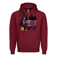 Burgundy Witchy Woman Zipper Hoodie - texasbilliewilder
