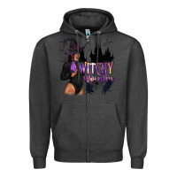 Charcoal Heather Witchy Woman Zipper Hoodie - texasbilliewilder