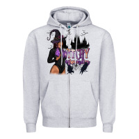 Heather Grey Witchy Woman Zipper Hoodie - texasbilliewilder