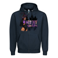 Navy Witchy Woman Zipper Hoodie - texasbilliewilder
