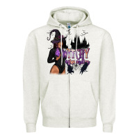 Oatmeal Heather Witchy Woman Zipper Hoodie - texasbilliewilder