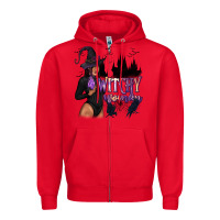 Red Witchy Woman Zipper Hoodie - texasbilliewilder