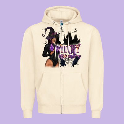 Witchy Woman Zipper Hoodie Designed By Texasbilliewilder