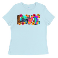 Baby Blue turtle love Ladies Tee - RanaPortraitStore