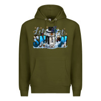 Army Green let it snow Premium Hoodie - CowGirlArtShop