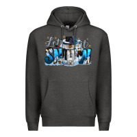 Charcoal Heather let it snow Premium Hoodie - CowGirlArtShop