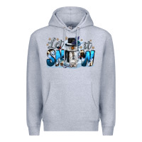 Heather Grey let it snow Premium Hoodie - CowGirlArtShop