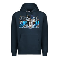 Navy let it snow Premium Hoodie - CowGirlArtShop