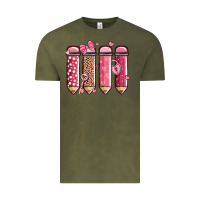 Vintage Olive valentine' day teacher school pencils Vintage Tee - MaliasSmallBusiness
