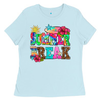 Baby Blue summer break Ladies Tee - AdoDesignShop
