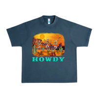 Midnight Navy western skeleton Urban Heavy Tee - AdoDesignShop