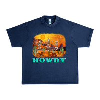 Navy western skeleton Urban Heavy Tee - AdoDesignShop