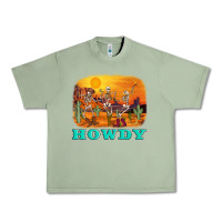 Oil Green western skeleton Urban Heavy Tee - AdoDesignShop