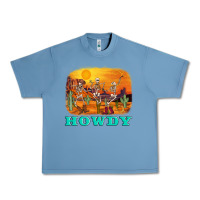 Pebble Blue western skeleton Urban Heavy Tee - AdoDesignShop