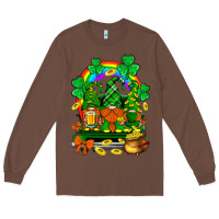 Chestnut st. patricks gnomes truck with rainbow Long Sleeve Tee - BundleAndBundleShop