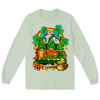 Matcha st. patricks gnomes truck with rainbow Long Sleeve Tee - BundleAndBundleShop