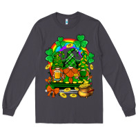 Smoke st. patricks gnomes truck with rainbow Long Sleeve Tee - BundleAndBundleShop