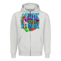 Dove Grey Pick Your Poison Zipper Hoodie - texasbilliewilder