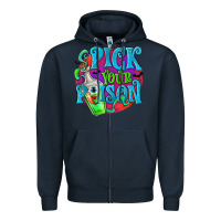 Navy Pick Your Poison Zipper Hoodie - texasbilliewilder