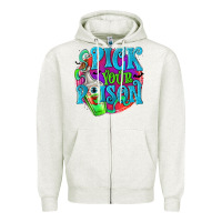 Oatmeal Heather Pick Your Poison Zipper Hoodie - texasbilliewilder