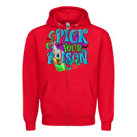 Red Pick Your Poison Zipper Hoodie - texasbilliewilder