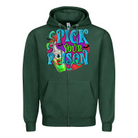 Sports Green Pick Your Poison Zipper Hoodie - texasbilliewilder